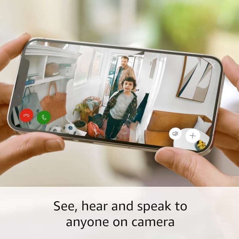Like-New Ring Indoor Cam, Home or business security in 1080p HD video, White - Image 2