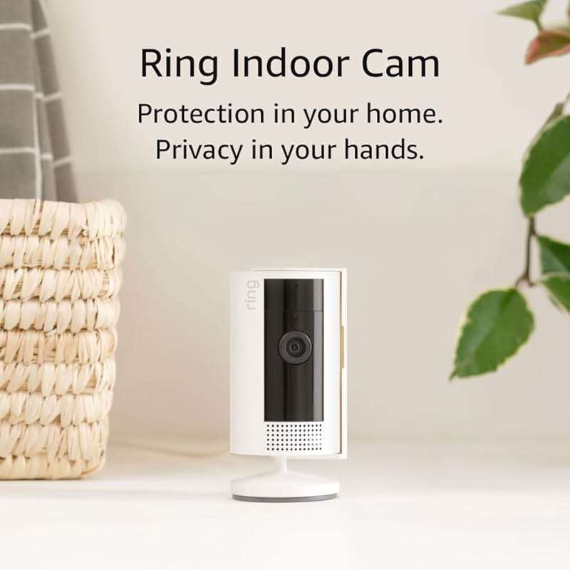 Like-New Ring Indoor Cam, Home or business security in 1080p HD video, White - Image 6