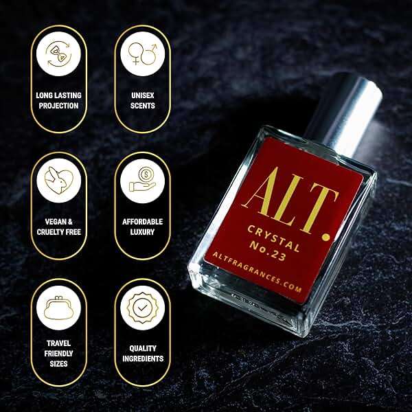 ALT. FRAGRANCES Crystal No. 23 – Inspired by Bac. Roug. 540, Unisex Perfume, Extrait de Parfum, Long Lasting Perfume for Men & Women with Jasmine, Amberwood & Cedar Notes, 100ml - Image 2