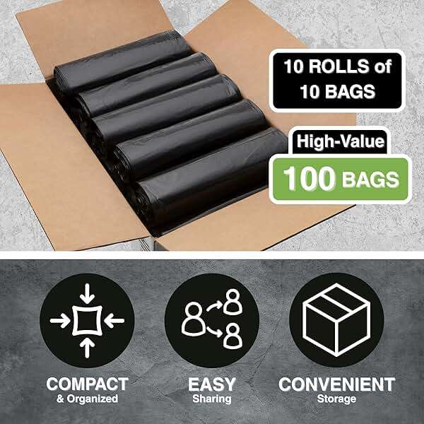 Top Knot Bags 45 Gallon Garbage Trash Bag 40X46" 1.5 Mil Black 100 Count Can Liner Bulk 40 Gallon 41 Gallon 42 Gallon 43 Gallon 44 Gallon Made in USA - Image 3