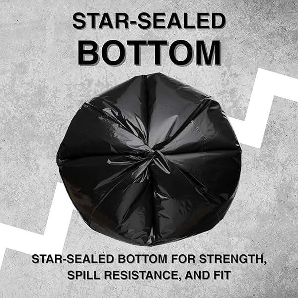 Top Knot Bags 45 Gallon Garbage Trash Bag 40X46" 1.5 Mil Black 100 Count Can Liner Bulk 40 Gallon 41 Gallon 42 Gallon 43 Gallon 44 Gallon Made in USA - Image 4