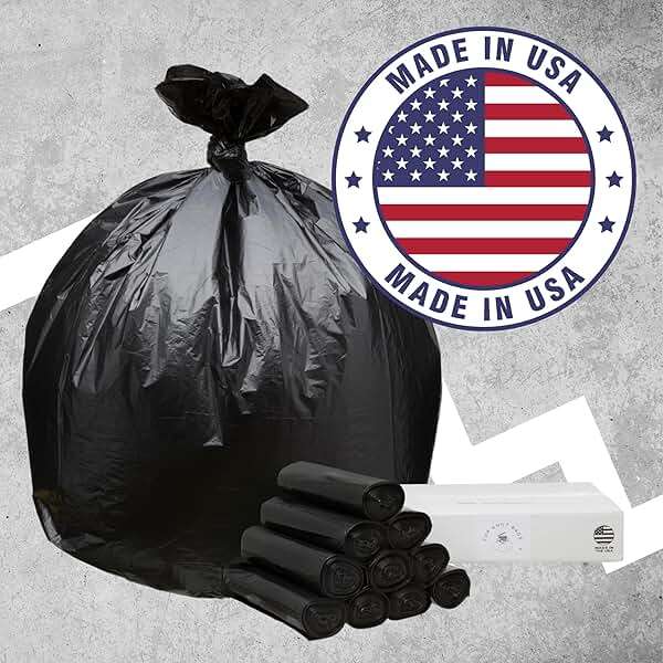 Top Knot Bags 45 Gallon Garbage Trash Bag 40X46" 1.5 Mil Black 100 Count Can Liner Bulk 40 Gallon 41 Gallon 42 Gallon 43 Gallon 44 Gallon Made in USA - Image 5