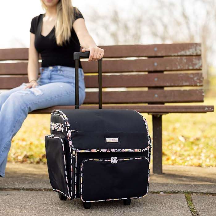 Everything Mary Wheeled Scrapbook Tote for Scrapbooking & Art - Travel Organizer Storage Bin for Paper, Glue, Tape - Image 4