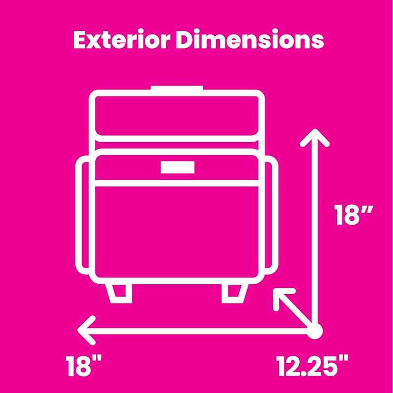 Everything Mary Wheeled Scrapbook Tote for Scrapbooking & Art - Travel Organizer Storage Bin for Paper, Glue, Tape - Image 7