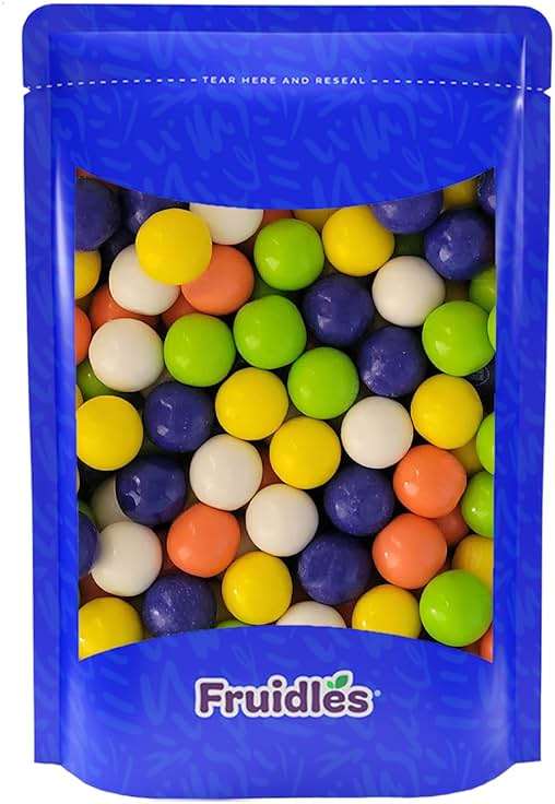 Fruidles Gum Balls Fruit Flavored, Candy Buffet Treats, Machine Size Refills, Kosher Certified Parve, 1" Inch (Tropical Fruit, Half-Pound) - Image 2