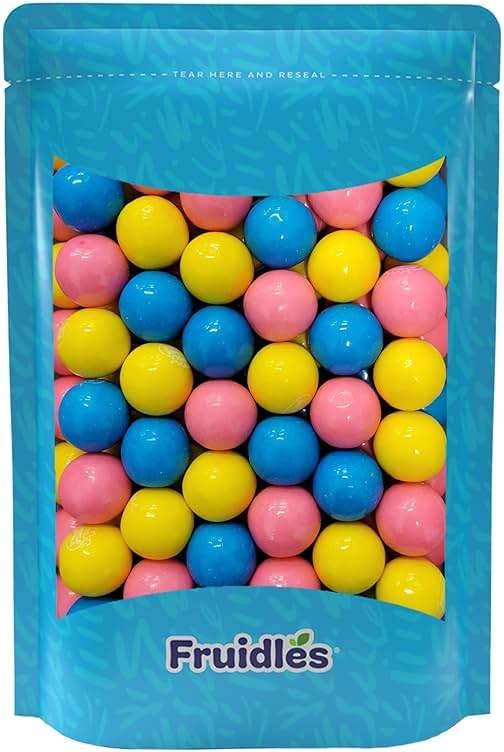 Fruidles Gum Balls Fruit Flavored, Candy Buffet Treats, Machine Size Refills, Kosher Certified Parve, 1" Inch (Cotton Candy, Half-Pound) - Image 6
