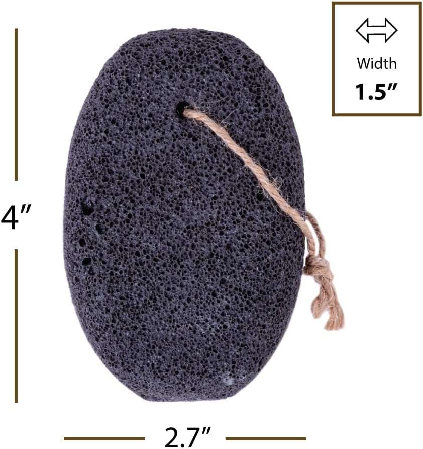 FootFitter Natural Volcanic Pumice Stone for Feet, Deep Exfoliating Scrubber Removes Calluses, Dry Skin, Cracked Heels, and Restores Smoothness - Image 2