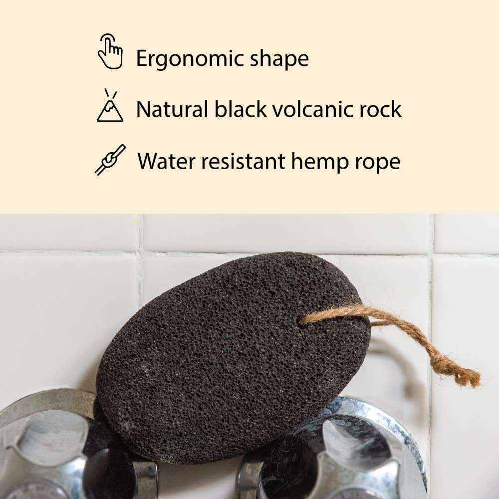 FootFitter Natural Volcanic Pumice Stone for Feet, Deep Exfoliating Scrubber Removes Calluses, Dry Skin, Cracked Heels, and Restores Smoothness - Image 3
