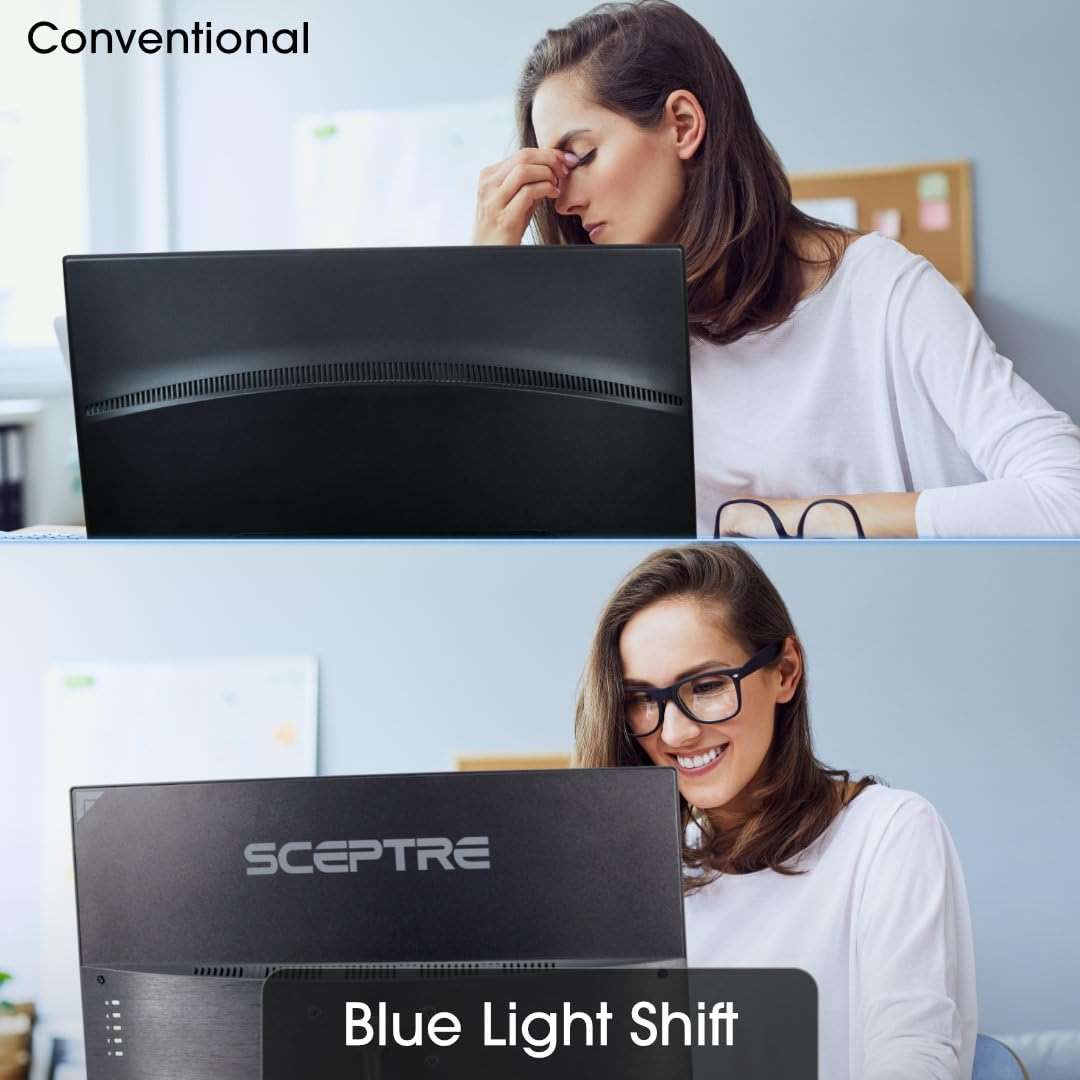 Sceptre Curved 24.5-inch Prime Gaming Monitor up to 240Hz 1080p R1500 1ms DisplayPort x2 HDMI x2 Blue Light Shift Build-in Speakers, Machine Black 2025 (C255B-FWT240 Series) - Image 8