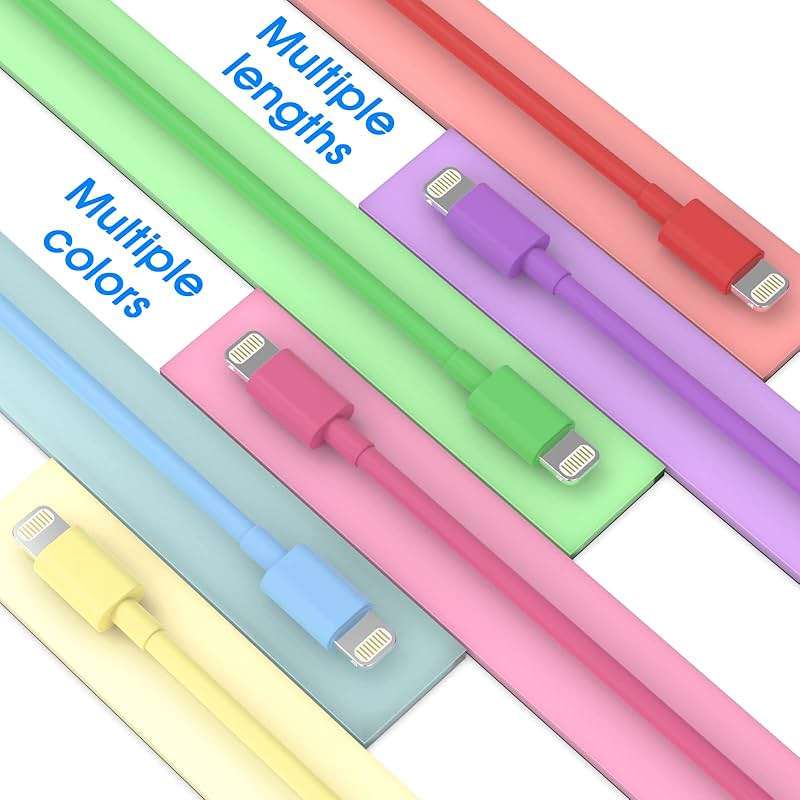 [Apple MFi Certified] iPhone Charger, 6Pack(3/3/6/6/6/10 FT) Lightning Cable Apple Charging Fast High Speed USB Compatible 14/13/12/11 Pro Max/XS MAX/XR/XS/X/8-multicolor - Image 6