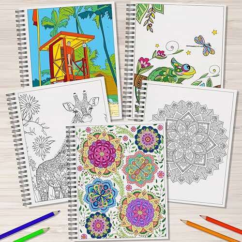Kalysky Adult Coloring Books Set:3 Coloring Books for Adults Animal Flowers & Other Themes Designs.Coloring Books for Adults to Relax and Relieve Anxiety - Image 7