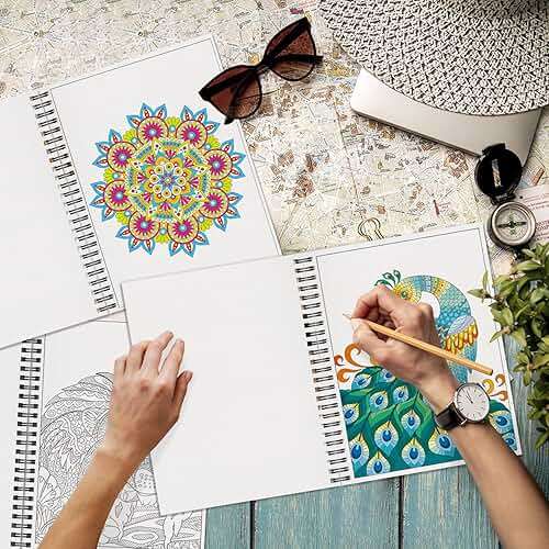 Kalysky Adult Coloring Books Set:3 Coloring Books for Adults Animal Flowers & Other Themes Designs.Coloring Books for Adults to Relax and Relieve Anxiety - Image 8