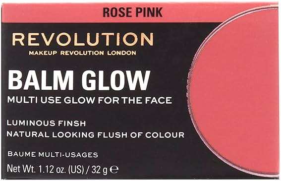 Revolution, Balm Glow, Multi-Use Cream Balm, Dewy Natural Finish for Cheeks, Lips & Lids, Sheer Color, Rose Pink, Vegan & Cruelty-Free, 1.12 oz - Image 5