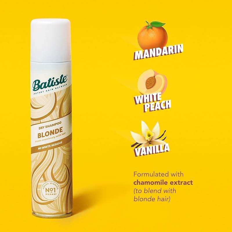 Batiste Dry Shampoo for Blonde Hair, Refresh Hair and Absorb Oil Between Washes, Waterless Shampoo for Added Hair Texture and Body, 5.71 oz - Image 8