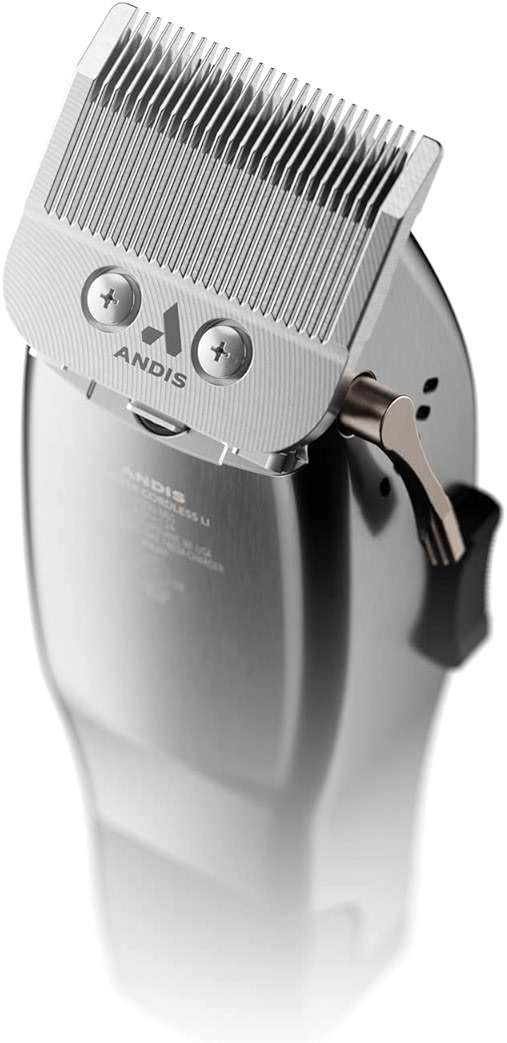 Andis 12660 Professional Master Corded/Cordless Hair Clipper, Adjustable Carbon Steel Blade Hair Clipper for Close Cutting, Silver - Image 2