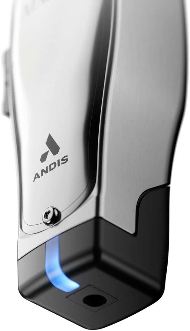 Andis 12660 Professional Master Corded/Cordless Hair Clipper, Adjustable Carbon Steel Blade Hair Clipper for Close Cutting, Silver - Image 8