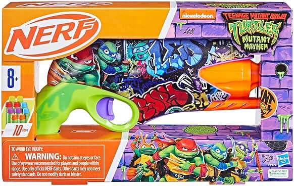 Nerf Teenage Mutant Ninja Turtles Blaster, 10 Elite Darts, Toy Foam Blasters, Ages 8 and Up - Image 13
