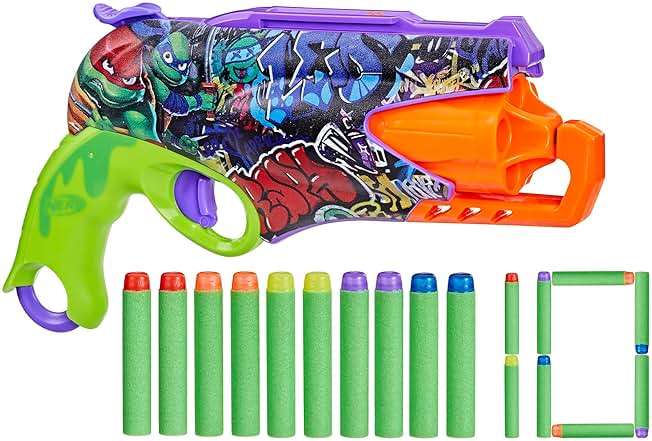 Nerf Teenage Mutant Ninja Turtles Blaster, 10 Elite Darts, Toy Foam Blasters, Ages 8 and Up - Image 11