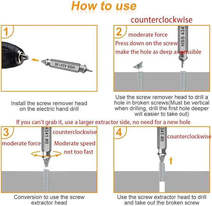 Gifts for Men,THOSAF Damaged Screw Extractor Set,Fathers Day Gifts for Dad from Daughter Son,Mens Gifts for Dad,Husband,Stripped Screws Bolt Drill Bit Tools for Easy Removal of Rusty Broken Screw - Image 2