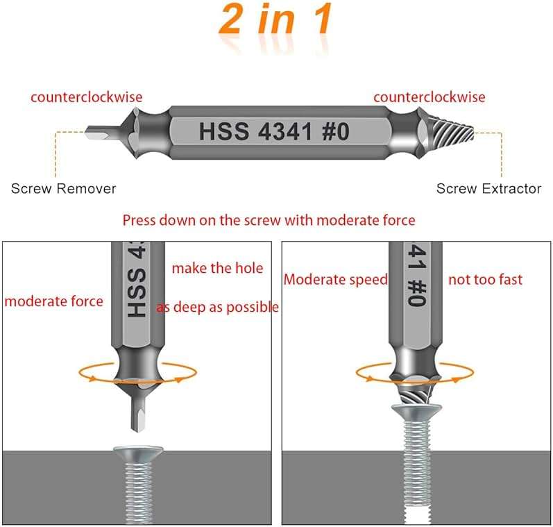 Gifts for Men,THOSAF Damaged Screw Extractor Set,Fathers Day Gifts for Dad from Daughter Son,Mens Gifts for Dad,Husband,Stripped Screws Bolt Drill Bit Tools for Easy Removal of Rusty Broken Screw - Image 3