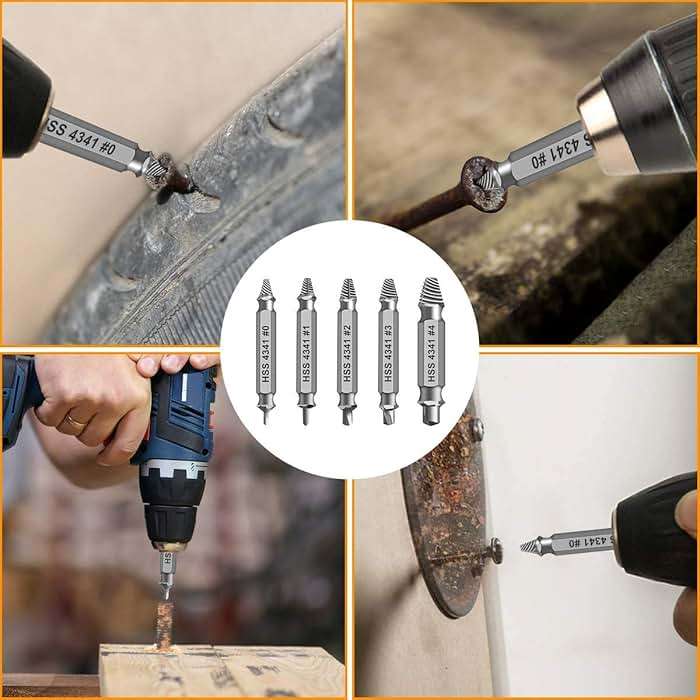 Gifts for Men,THOSAF Damaged Screw Extractor Set,Fathers Day Gifts for Dad from Daughter Son,Mens Gifts for Dad,Husband,Stripped Screws Bolt Drill Bit Tools for Easy Removal of Rusty Broken Screw - Image 6