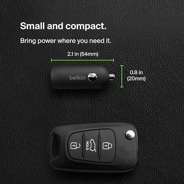 Belkin Boost↑Charge™ 30W Compact Fast Car Charger w/USB-C Power Delivery Port for iPhone 16, 16 Pro, 15, 15 Pro, Galaxy S25, S24, Note, Pixel 9 & More - Black - Image 5