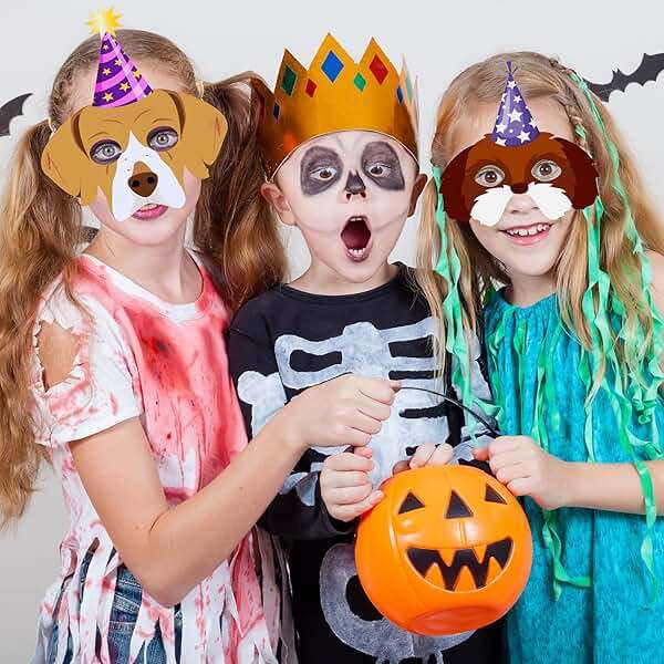 SEEWEY 24 Pcs Dog Puppy Party Favor Masks for Kids Puppy Themed Birthday Party Decoration Funny Soft Felt Dog Masks Pet Birthday Animal Costume Cosplay Supplies, 12 Styles - Image 6