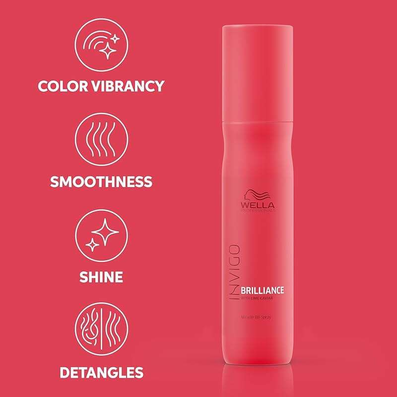 Wella Professionals Invigo Brilliance Miracle BB Hair Color Protection Spray + Wella Color Fresh Mask, Vibrant Shades, Temporary & Damage Free Color, Red - Image 6