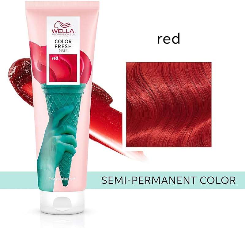 Wella Professionals Invigo Brilliance Miracle BB Hair Color Protection Spray + Wella Color Fresh Mask, Vibrant Shades, Temporary & Damage Free Color, Red - Image 7