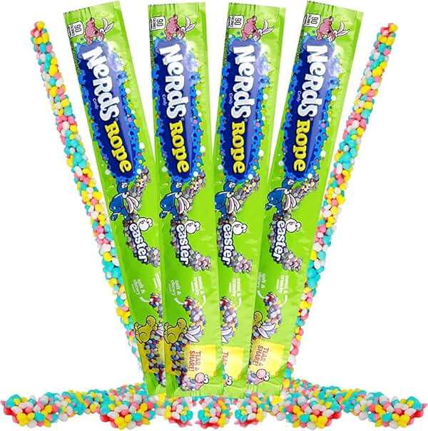 Needzo Easter Nerds Ropes, Individually Wrapped Candy, Pack of 4, 0.92 Ounces Each - Image 1