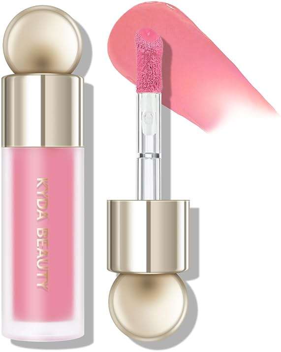 KYDA Liquid Blush, Matte Tinted for Cheeks, Lasting Dewy Cheek, Soft Creamy Blush, Blendable Lightweight, Buildable Matte Coverage, Cool Pink - Image 1
