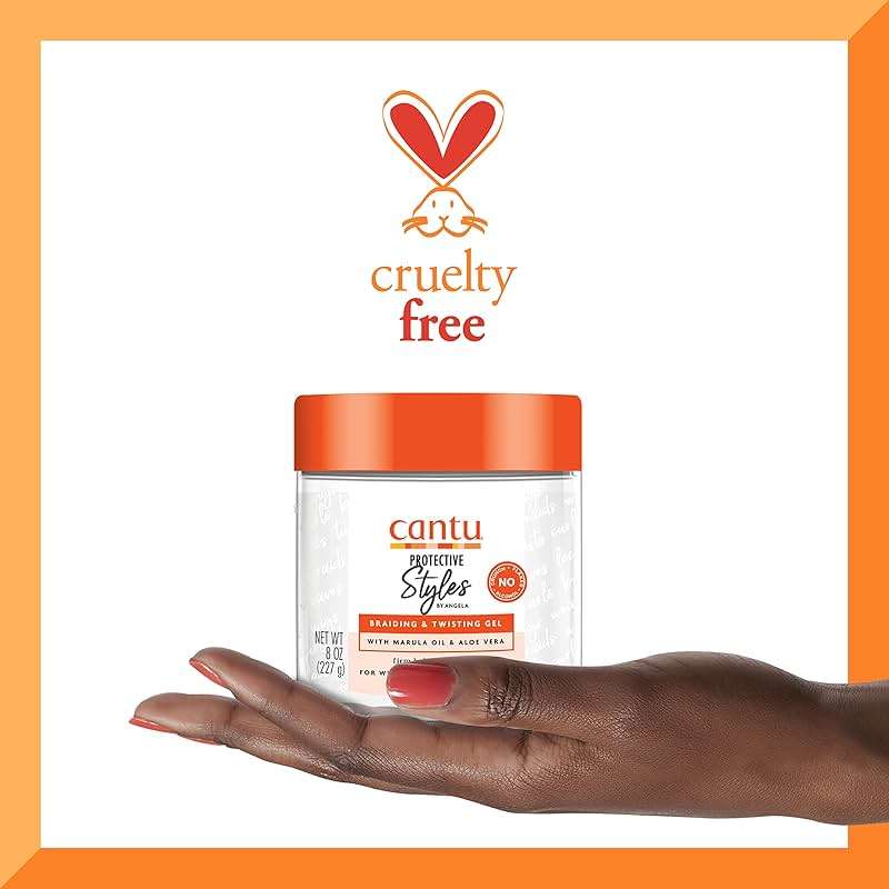 Cantu Protective Styles by Angela Braiding & Twisting Gel with Marula Oil & Aloe Vera, Gel for Natural Hair, 8 Ounce - Image 6