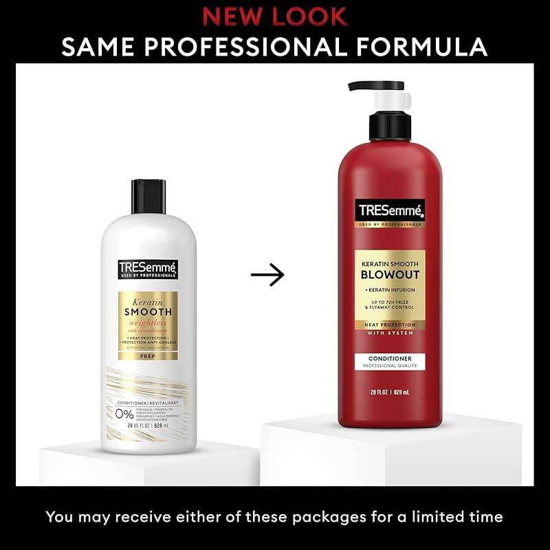 TRESemmé Keratin Smooth Conditioner 4 pack for Frizzy Hair, Formulated with Lamellar-Discipline, 28 Fl Oz - Image 3