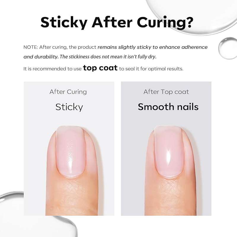 modelones Builder Nail Gel with Gel Top Coat, 3Pcs Clear Builder Nail Kit for Thickening Apex Building Extension Rhinestone Gel Tips Glue, U/V LED Lamp Cured for Home DIY Salon Girls - Image 6