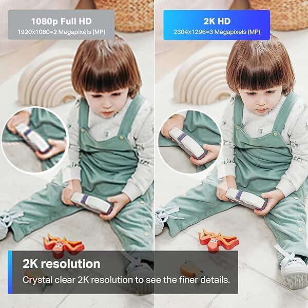 Tapo 2K Indoor Wired Security Camera - Works as a Baby Monitor & Pet Camera, Person/Motion/Baby Cry Detection, 2-Way Audio, Siren, Subscription-Free Local Storage or Optional Cloud, C110P4 (4-Pack) - Image 3