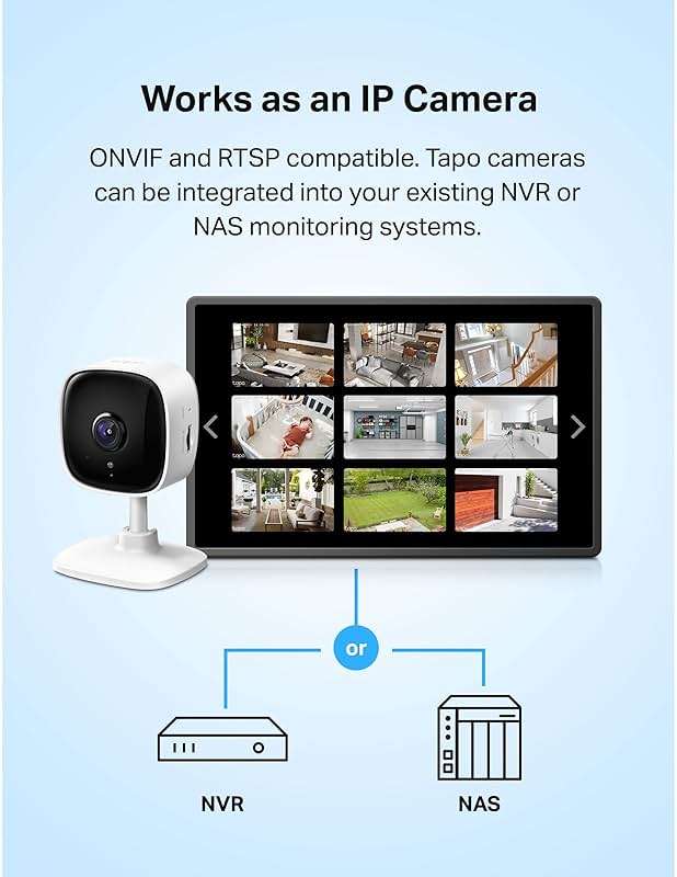 Tapo 2K Indoor Wired Security Camera - Works as a Baby Monitor & Pet Camera, Person/Motion/Baby Cry Detection, 2-Way Audio, Siren, Subscription-Free Local Storage or Optional Cloud, C110P4 (4-Pack) - Image 6