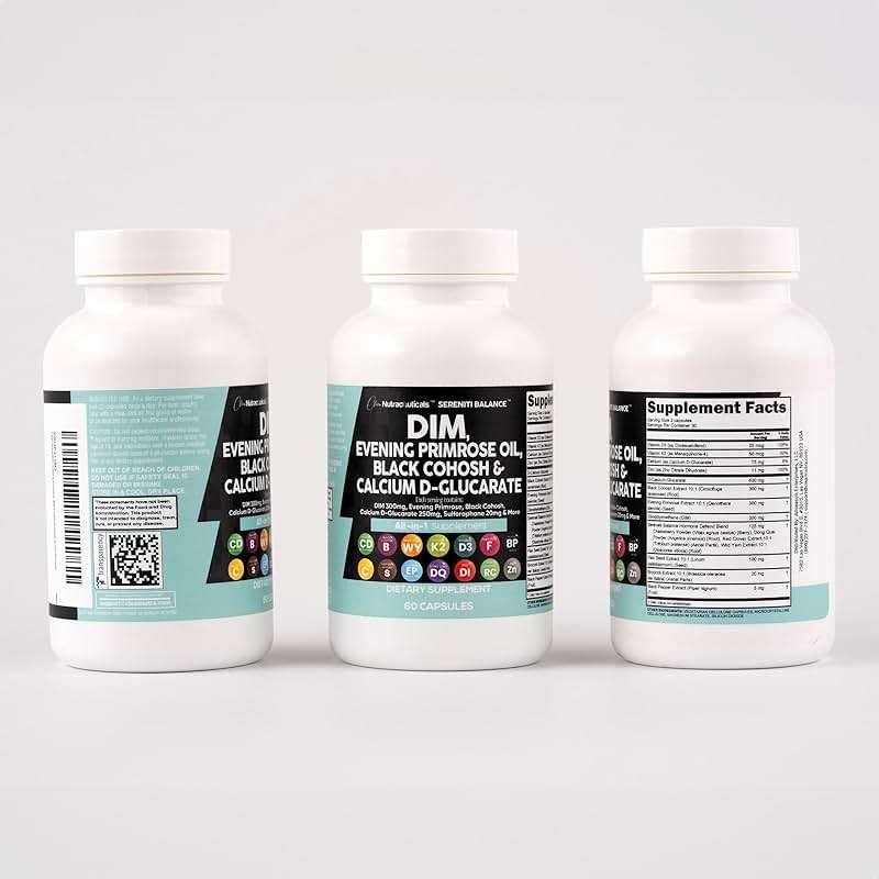 Clean Nutraceuticals DIM Evening Primrose Black Cohosh Calcium D-Glucarate Sulforaphane Flax Seed Extract - Hormonal Support Vitamins for Women with Dong Quai - 60 Caps - Image 11