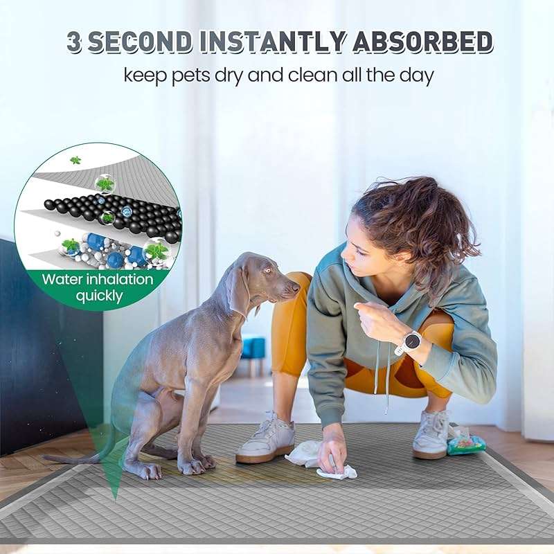 Boscute Charcoal Super Absorbency Puppy Pads, Activated Carbon Odor-Control XXXL 36"x36" Leak-Proof Pet Training Pee Pads, Disposable Potty Pads for Dogs Cats, Rabbits - Image 5