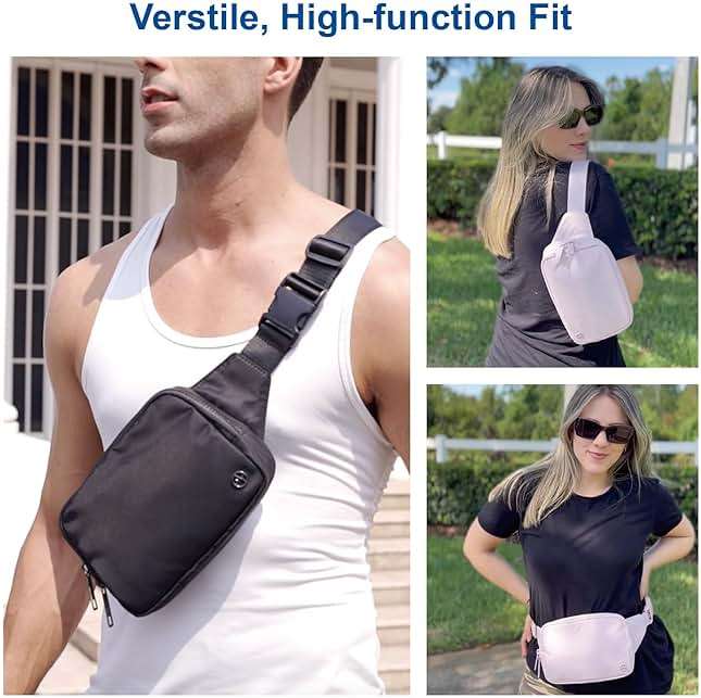 Pander Belt Bag Large 2L, Nylon Fanny Pack Purse for Women and Men with Adjustable Strap - Image 3