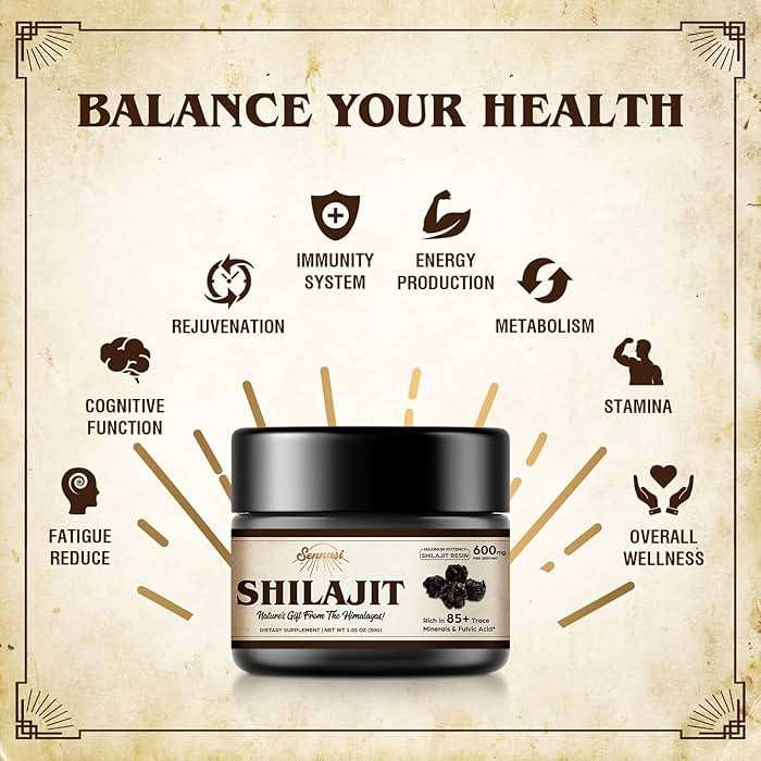 Shilajit Pure Himalayan Organic Shilajit Resin - 600mg Maximum Potency Natural Organic Shilajit Resin with 85+ Trace Minerals & Fulvic Acid for Energy, Immune Support, 30 Grams (1 Pack) - Image 4