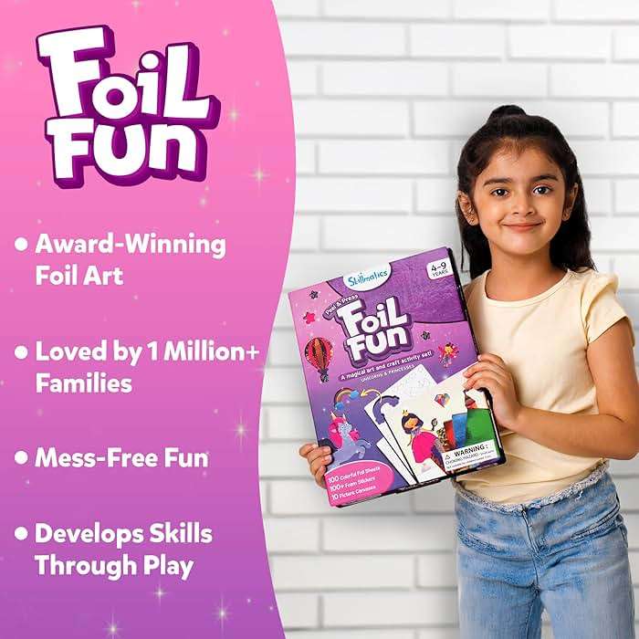 Skillmatics Foil Fun - Unicorns & Princesses, No Mess Art & Craft Kit for Kids, Craft Kits & Supplies, DIY Creative Activity, Travel Toys, Screen-Free Entertainment, Gifts for Ages 4, 5, 6, 7, 8, 9 - Image 2