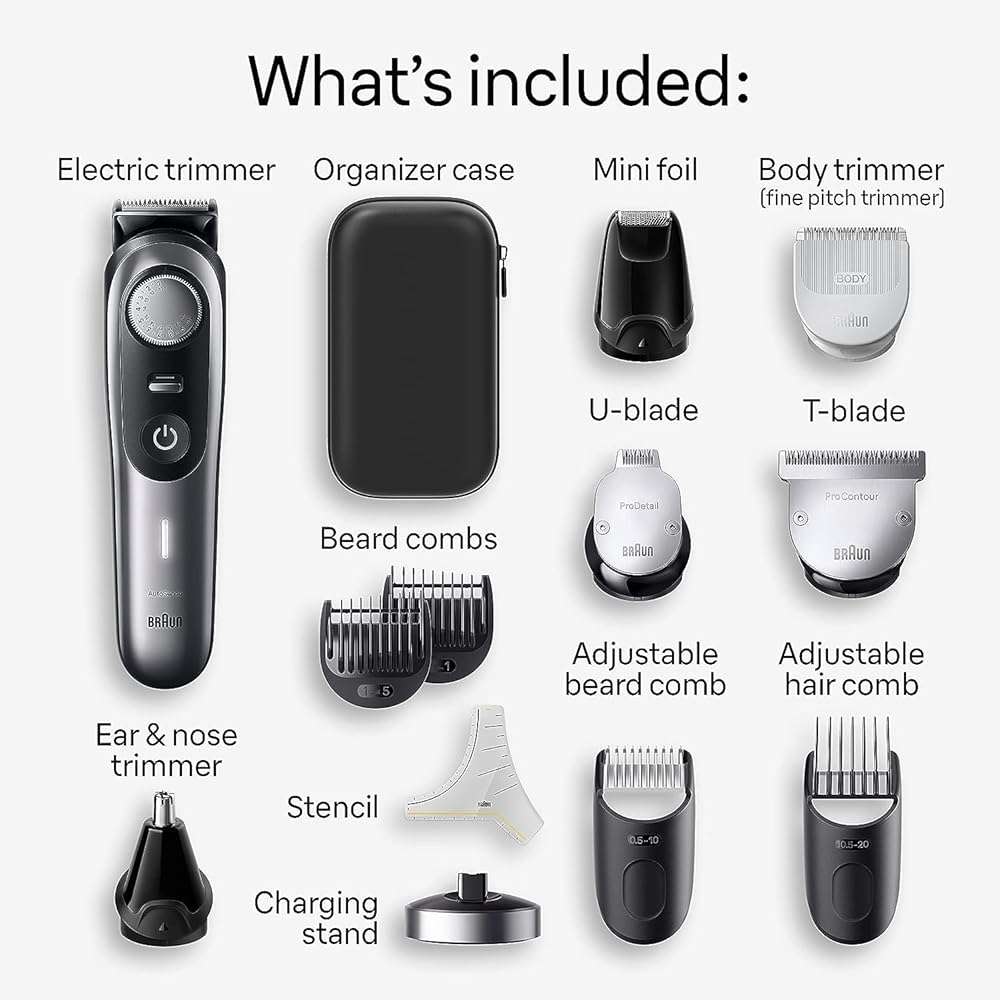 Braun Series 9 All-in-One Multi Grooming Kit for Men, 13-in-1 Beard Trimmer, Body Groomer, Hair Clipper and Manscaping for Face & Body, 9440 - Image 2