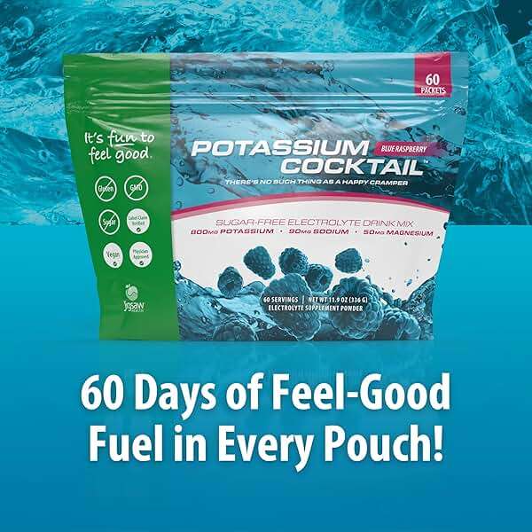 Jigsaw Health Potassium Cocktail | Formerly Pickleball Cocktail | Blue Raspberry Flavor | 60 Servings (Packets) - Image 3