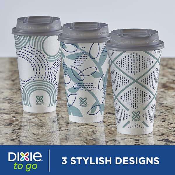 Dixie To Go Paper Coffee Cups With Lids, 16 oz, 108 Count (6 packs of 18 cups), Disposable Insulated Paper Cups for On-The-Go Hot or Cold Beverages - Image 11
