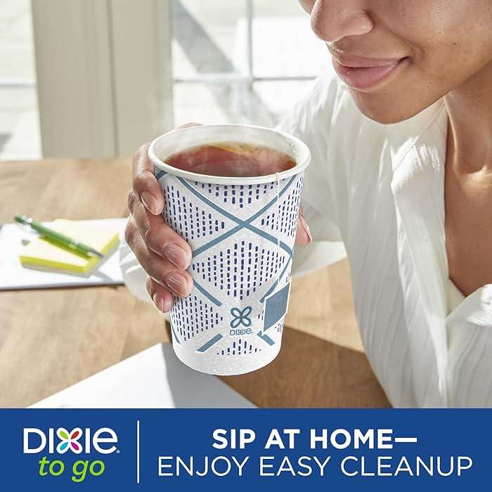 Dixie To Go Paper Coffee Cups With Lids, 16 oz, 108 Count (6 packs of 18 cups), Disposable Insulated Paper Cups for On-The-Go Hot or Cold Beverages - Image 10