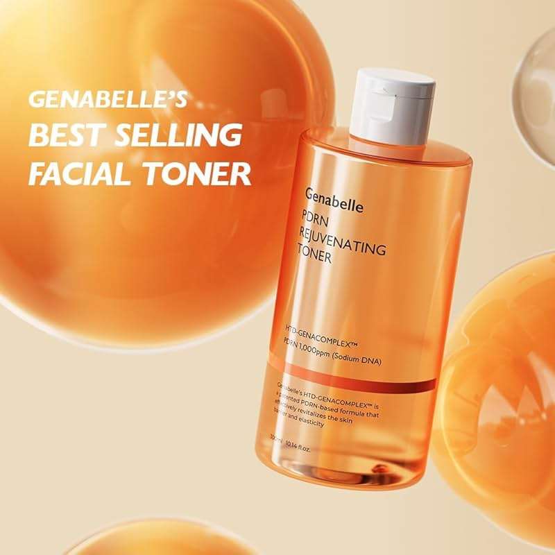 Genabelle PDRN Rejuvenating Toner - Deep Hydration & Skin Barrier Support with PDRN, Panthenol, Hyaluronic Acid - Soft & Glowing Skin - Glass Skin - 10.14 fl.oz/300ml - Image 3
