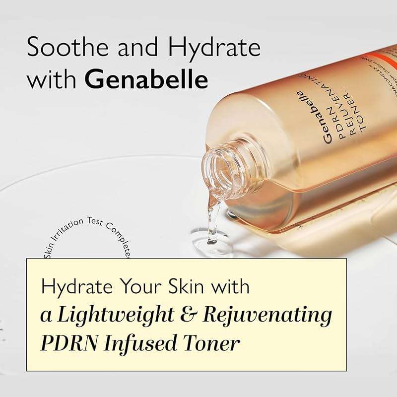 Genabelle PDRN Rejuvenating Toner - Deep Hydration & Skin Barrier Support with PDRN, Panthenol, Hyaluronic Acid - Soft & Glowing Skin - Glass Skin - 10.14 fl.oz/300ml - Image 5