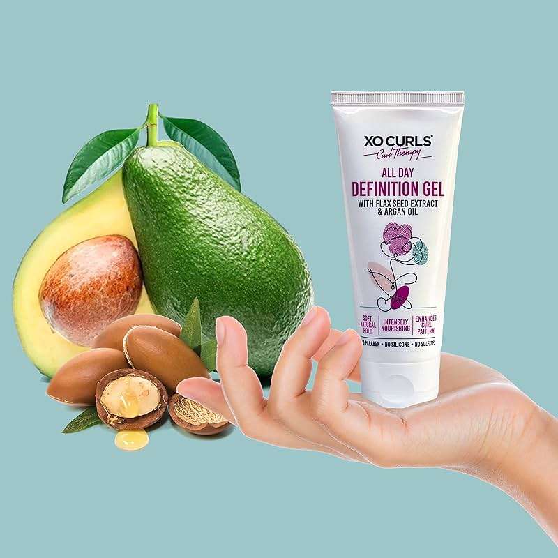 XO Curls All Day Definition Gel with Flax Seed and Argan Oil 3.4 Fl Oz | Unisex Curly Cream Hair Therapy for Frizz-Free, Soft Natural Curls - Image 4
