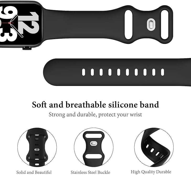 6 Pack Silicone Bands Compatible with Apple Watch Band 38mm 40mm 41mm 42mm 44mm 45mm 46mm 49mm Women Men, Soft Sport Strap Replacement Wristband for iWatch Series 11 10 9 8 SE 7 6 5 4 3 2 1 Ultra - Image 2