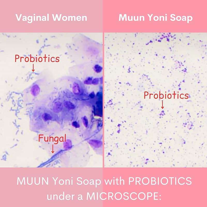 Muun Strawberry Yoni Soap Bar - Pack 3 pH Balancing Cleanser - Probiotics & Natural Ingredients - Gentle Cleansing Formula Eliminates Odor Vaginal Health - Feminine Wash - Moisturizing Intimate - Image 4